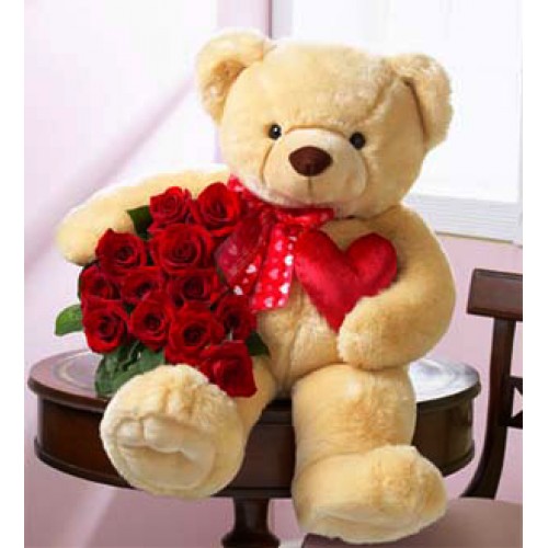 teddy bear roses next day delivery