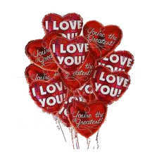 6 pcs Heart Shaped Balloons