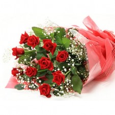 Special Red Roses in a Bouquet