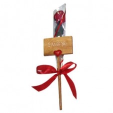 Miss You Placard plus Scented Artificial Rose