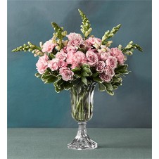 Pink Carnations and Roses in a Vase