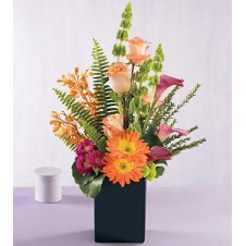 Fresh Mixed Flowers in a Vase