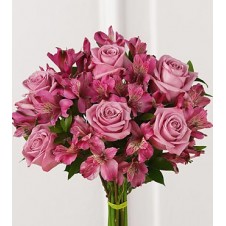 Purple Roses* and Purple Alstromeria in a Bouquet