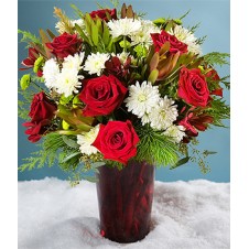 Fresh Mixed Cut Flowers in a Vase