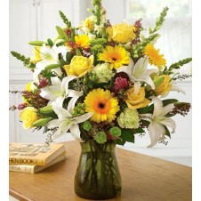 Mixed Fresh Flowers in a Vase 1