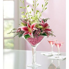 Sweet Pink in Margarita Glass