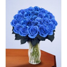 36 pcs. Imported Holland Blue Roses* in a Vase