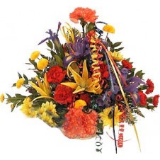 Colorful Arrangement in a Basket