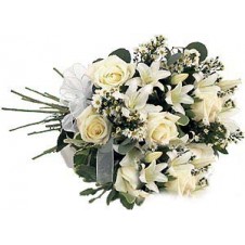 Lovely Hand Tied Bouquet of White Flowers