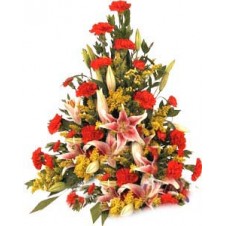 Attractive One Sided Arrangement of Flowers