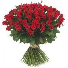 101 pcs Long Stemmed Fresh Cut Deep Red Roses in a Box