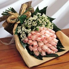 Two Dozen Choice Pink Roses in a Bouquet