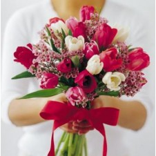 10 pcs Mix Colored Tulips in a Bouquet