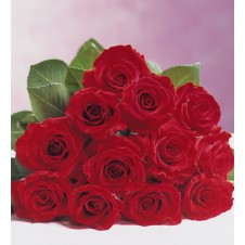 A Very Romantic Red Roses in a Bouquet