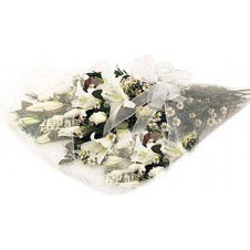 White Lovely Wrapped Bouquet