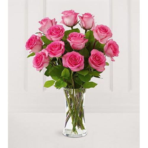 Beautiful Pink Roses in a Vase