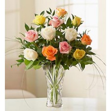 Mixed Roses in a Vase