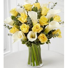 Yellow Holland Roses in a Vase