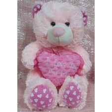 Pink I Love You Hug Bear