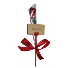 I Love You Placard plus Scented Artificial Rose by Blue Magic