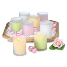 8 Candle Filled Glass Votives