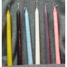 6 pcs Slim Multicolor Candles