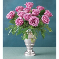 1 Dozen Purple Roses* in a Vase