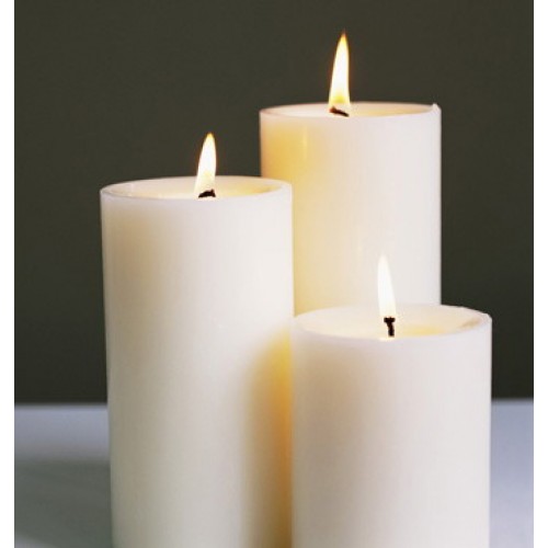 3 Size White Candles
