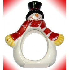 Mini Snowman in Red Scarf