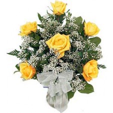 Yellow Roses are so Attractive in a Vase