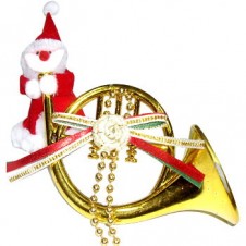 Santa's Trumpet Christmas Ornament