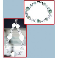 White Cats Eye Swarovski Bracelet 1