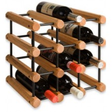 Wooden/Steel Stackable Wine Rack