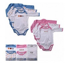 1 Pack Long Sleeve Baby Bodysuit (3pcs)