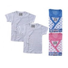1 Pack Short Sleeve Side Snap Baby Shirt (2pcs)
