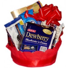 Assorted Food Packs in Basket