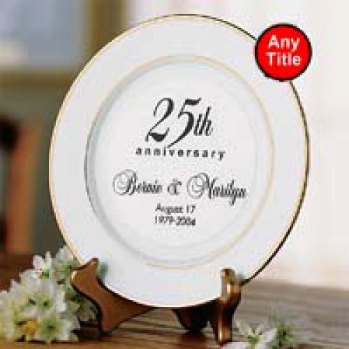 Personalized Ceramic Display Plate with Stand