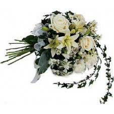 Lovely All-White Hand Tied Bouquet
