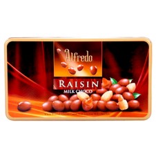 Alfredo: Raisin Milk Choco in Tin Can 180g