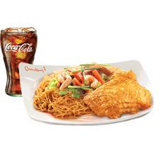 Chinese-Style Fried Chicken with Pancit Canton & drinks by Chowking