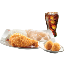 Chinese-Style Fried Chicken with 2 pc. Buchi & drinks by Chowking