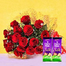 Red Blooms With Cadbury Treats