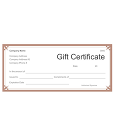 Gift Certificates