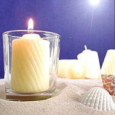6 Pcs Wonderful Candles with Glass Holder!