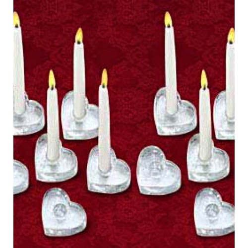 Heart Shape Taper Holder with 6 pcs Wonderful Candles!