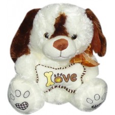 Dog with Love Bone Pillow