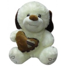 Stuff Toy Dog with Heart & I Love You Embroidery